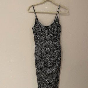 Abercrombie Satin Ruched Wrap Midi Dress - XS